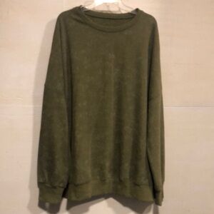 ADIAOA Oversized Sweatshirt Women’s 2XL olive green Sweater pullover oversized